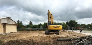Klubhuset hos TIF er nu borte i Tornby