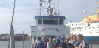 Venstre var lørdag på havnerundfart med M/S Albatros