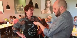 Mange spiste sammen med Ældre Sagen på Horne Efterskole