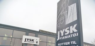 Jysk Firmatøj i Hjørring flytter 1. april til 1. maj