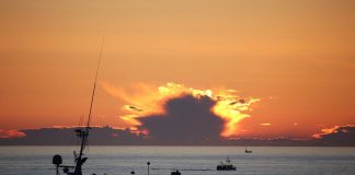 Pinsesolnedgang ved Hirtshals