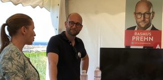 NATURMØDET: Mette Frederiksen og Rasmus Prehn mødte op i teltet hos Socialdemokratiet