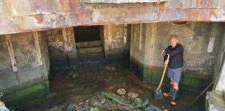 Tiltrængt renovering og oprensning ved kanonbunker i Hirtshals