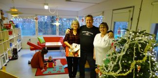 Julemanden Tom kom med penge til børneafdelingen