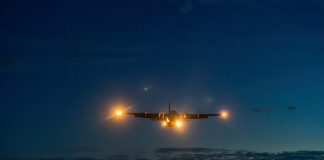 Flyvevåbnet øvede natlanding i Sindal Lufthavn