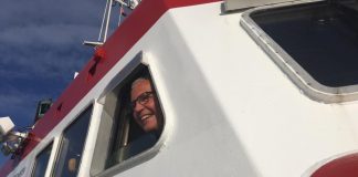 Margrethe Gaardbo på vej hjem til Hirtshals Redningsstation