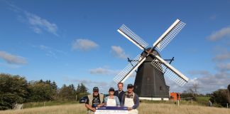 Møllevingerne bliver nu som nye igen på Vennebjerg Mølle