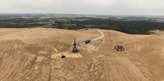 Murermesteren har mærket af i sandet ved Rubjerg Knude Fyr