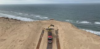 Fyret står nu solidt på den nye plads på Rubjerg Knude